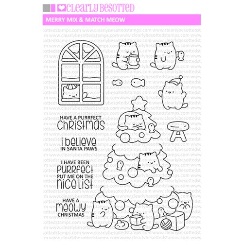 Simon Says Stamp! Clearly Besotted MIX AND MATCH MEOW Clear Stamps