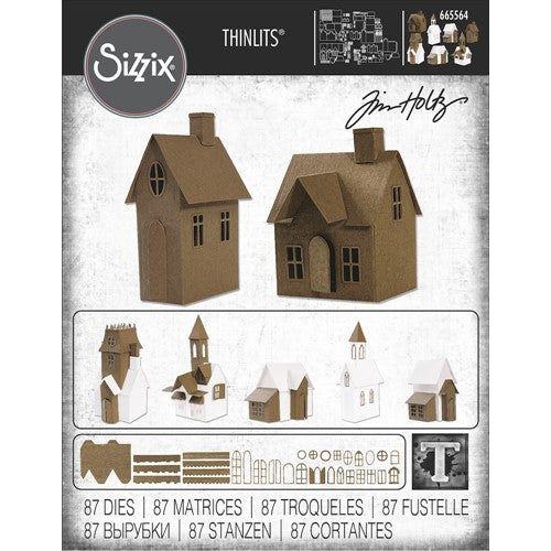 Tim Holtz Sizzix VILLAGE COLLECTION Thinlits Dies 665564 – Simon