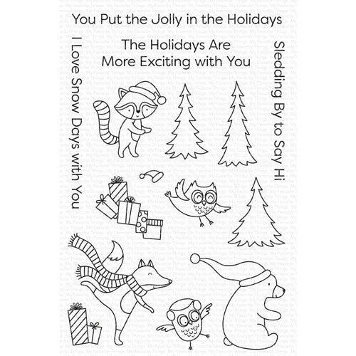 Simon Says Stamp! My Favorite Things PUT THE JOLLY IN HOLIDAYS Clear Stamps cs612
