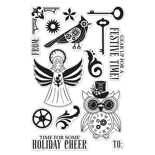 Simon Says Stamp! Hero Arts Clear Stamps STEAMPUNK HOLIDAY CM581*