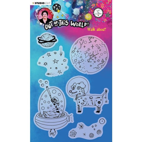 Simon Says Stamp! Studio Light WALK-ABOUT Out Of This World ABM Clear Stamps 69 abmootwstamp69*