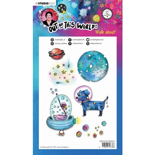 Simon Says Stamp! Studio Light WALK-ABOUT Out Of This World ABM Clear Stamps 69 abmootwstamp69*