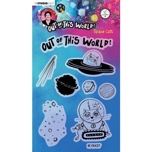 Simon Says Stamp! Studio Light SPACE CATS Out Of This World ABM Clear Stamps 71 abmootwstamp71*