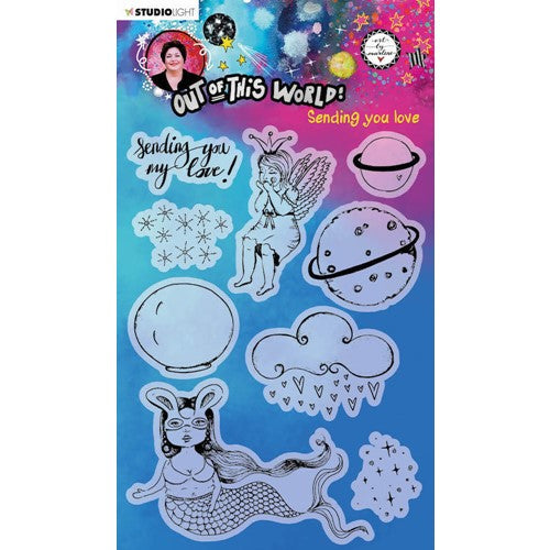 Simon Says Stamp! Studio Light SENDING YOU LOVE Out Of This World ABM Clear Stamps 72 abmootwstamp72*