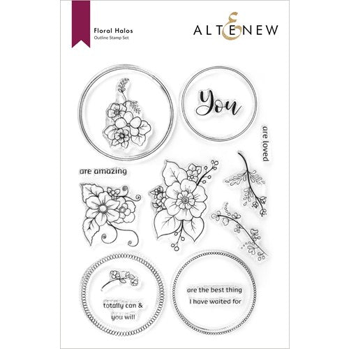 Simon Says Stamp! Altenew FLORAL HALOS Clear Stamps ALT6502*