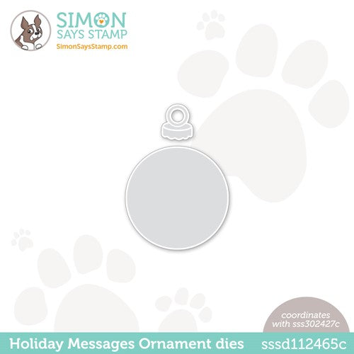 Simon Says Stamp! Simon Says Stamp HOLIDAY MESSAGES ORNAMENT Wafer Dies sssd112465c