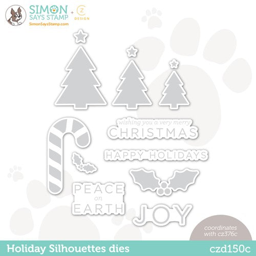 Simon Says Stamp! CZ Design Wafer Dies HOLIDAY SILHOUETTES czd150c Peace On Earth