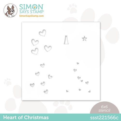 Simon Says Stamp! Simon Says Stamp Stencils HEART OF CHRISTMAS ssst221566c