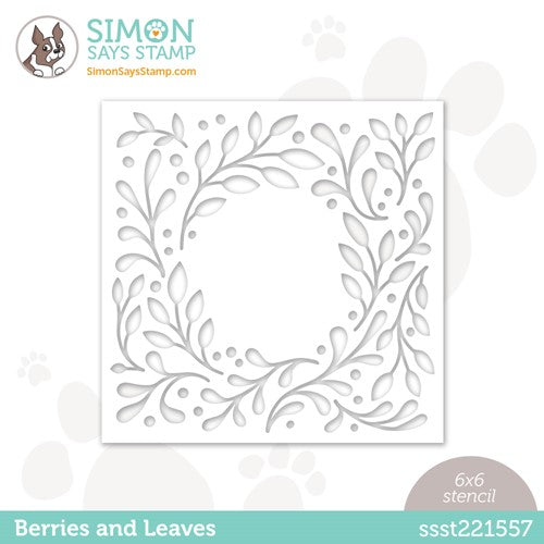 Simon Says Stamp! Simon Says Stamp Stencils BERRIES AND LEAVES ssst221557