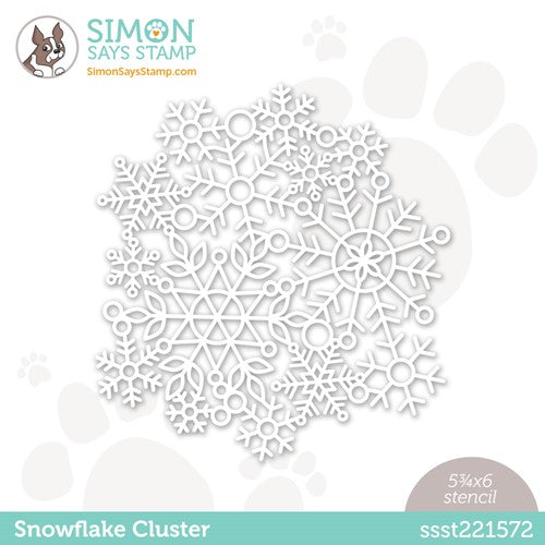 Simon Says Stamp! Simon Says Stamp Stencils SNOWFLAKE CLUSTER ssst221572