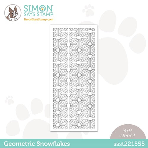 Simon Says Stamp! Simon Says Stamp Stencils Slimline GEOMETRIC SNOWFLAKES ssst221555