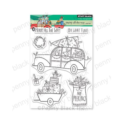 Simon Says Stamp! Penny Black Clear Stamps MERRY ALL THE WAY 30-884*