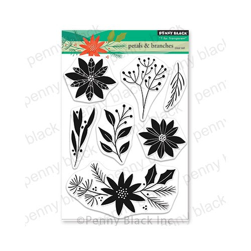 Simon Says Stamp! Penny Black Clear Stamps PETALS AND BRANCHES 30-866*