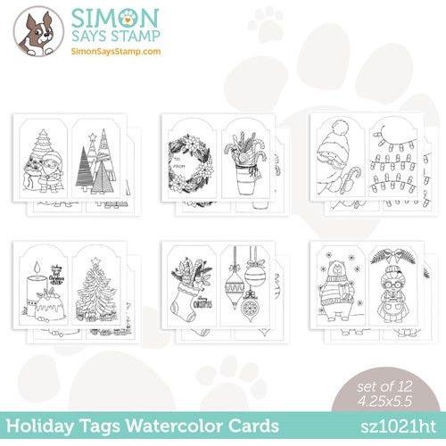 Simon Says Stamp! Simon Says Stamp Suzy's HOLIDAY TAGS Watercolor Prints sz1021ht