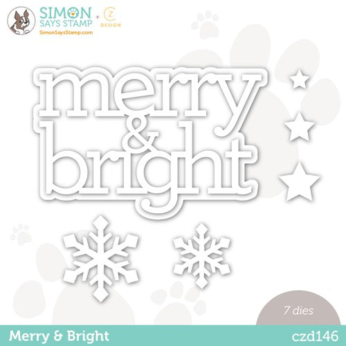 Simon Says Stamp! CZ Design Wafer Dies MERRY AND BRIGHT czd146