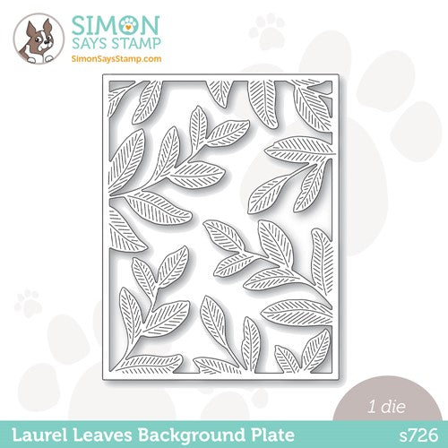 Simon Says Stamp! Simon Says Stamp LAUREL LEAVES BACKGROUND PLATE Wafer Die s726