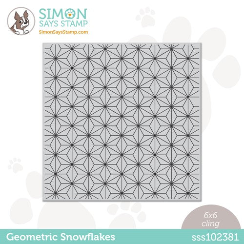 Simon Says Stamp! Simon Says Cling Stamp GEOMETRIC SNOWFLAKES sss102381