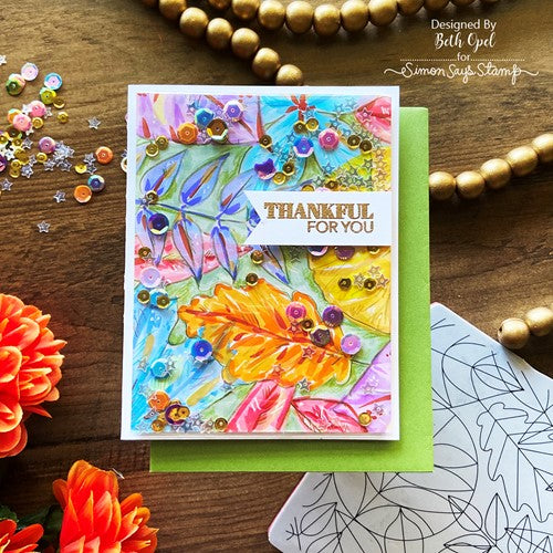 Simon Says Stamp! Simon Says Cling Stamp LEAFY LEAVES sss102353