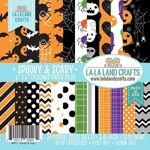 Simon Says Stamp! La-La Land Crafts SPOOKY AND SCARY 6x6 inch Paper Pad DP017