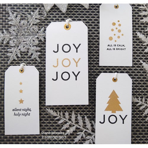 Simon Says Stamp! CZ Design Clear Stamps HOLIDAY SILHOUETTES cz376c Peace On Earth