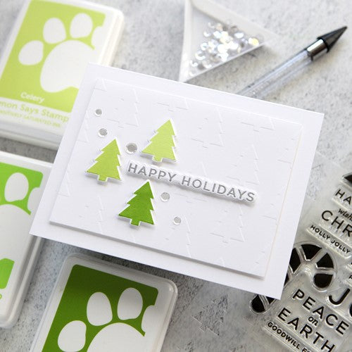 Simon Says Stamp! CZ Design Clear Stamps HOLIDAY SILHOUETTES cz376c Peace On Earth | color-code:ALT5