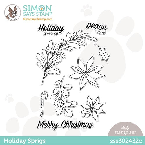 Simon Says Stamp! Simon Says Clear Stamps HOLIDAY SPRIGS sss302432c
