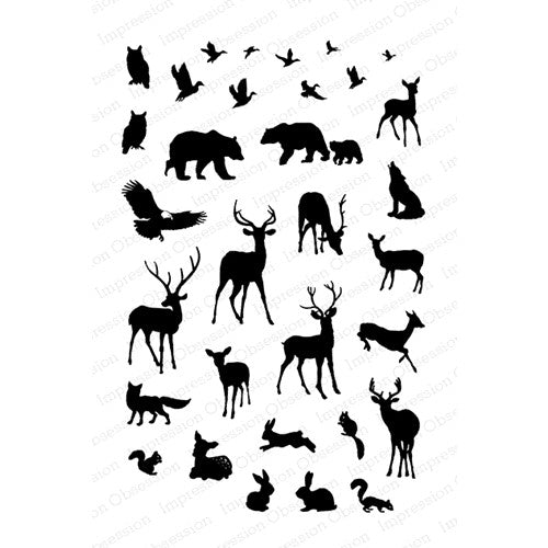 Simon Says Stamp! Impression Obsession Clear Stamps MINI WOODLAND ANIMALS CL1095