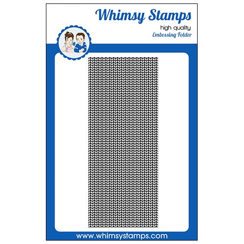 Simon Says Stamp! Whimsy Stamps SLIMLINE SWEATER Embossing Folder WSEF07