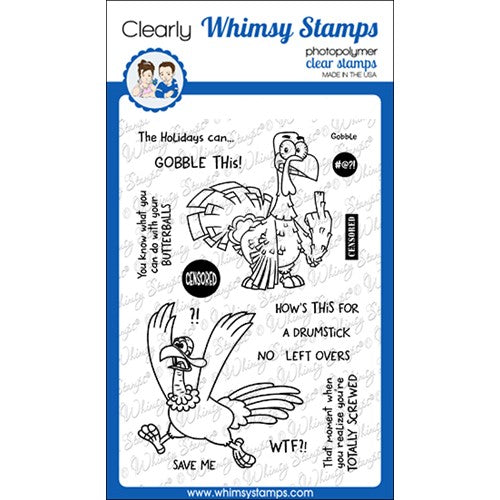 Simon Says Stamp! Whimsy Stamps GOBBLE THIS Clear Stamps CWSD395