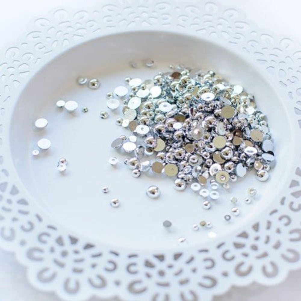 Simon Says Stamp! Pretty Pink Posh METALLIC SILVER Pearls