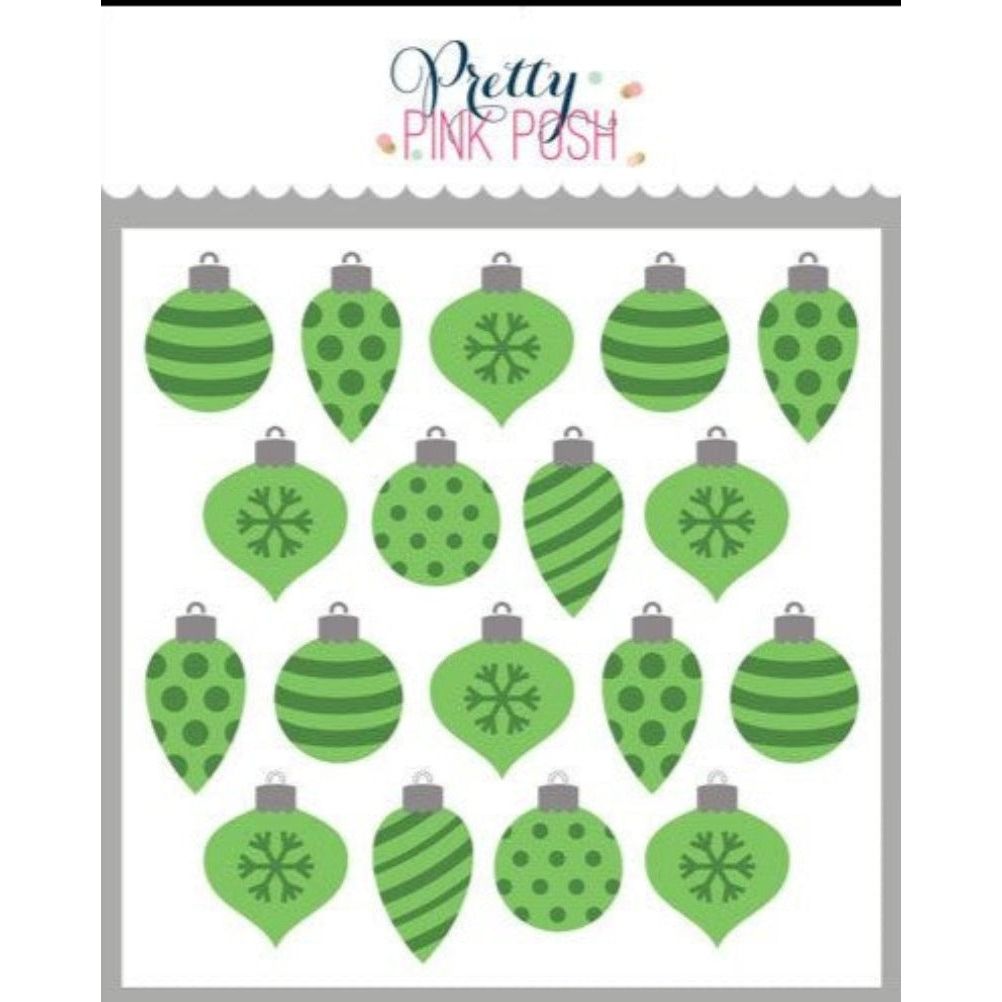 Simon Says Stamp! Pretty Pink Posh LAYERED ORNAMENTS Stencils color detail
