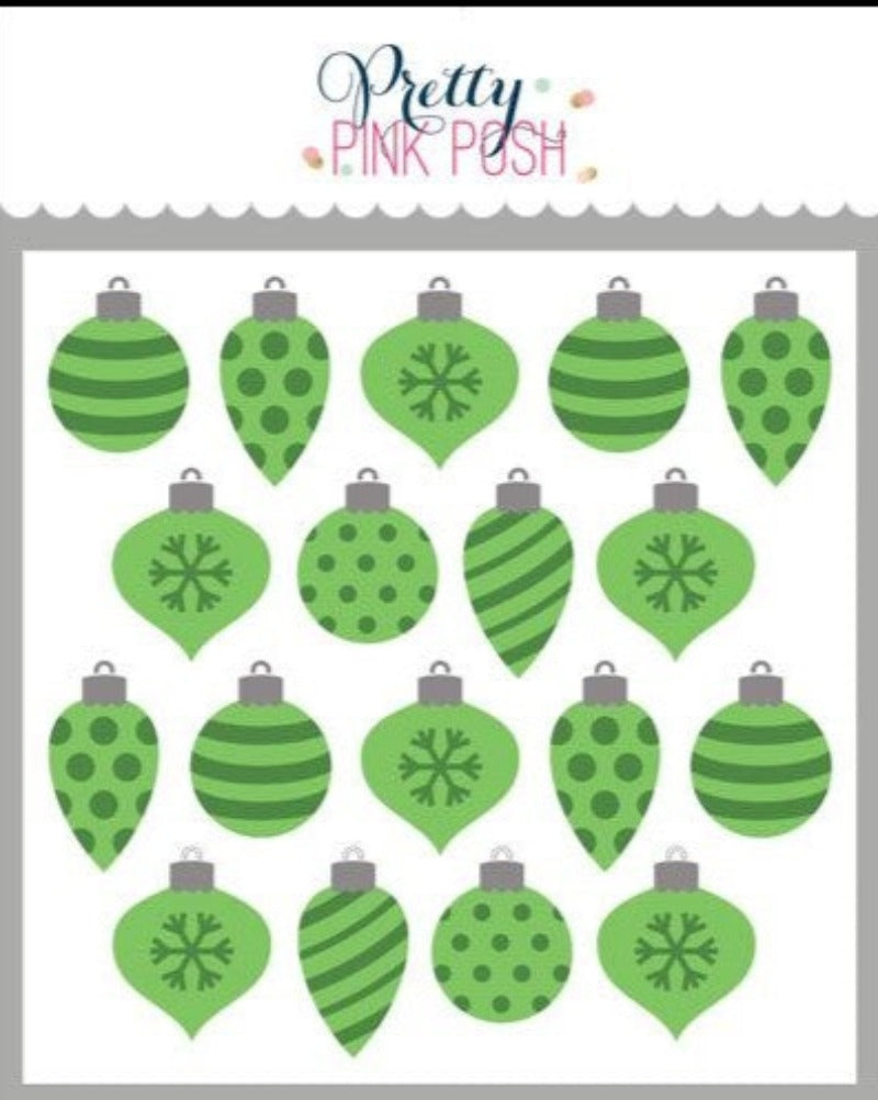 Simon Says Stamp! Pretty Pink Posh LAYERED ORNAMENTS Stencils color detail