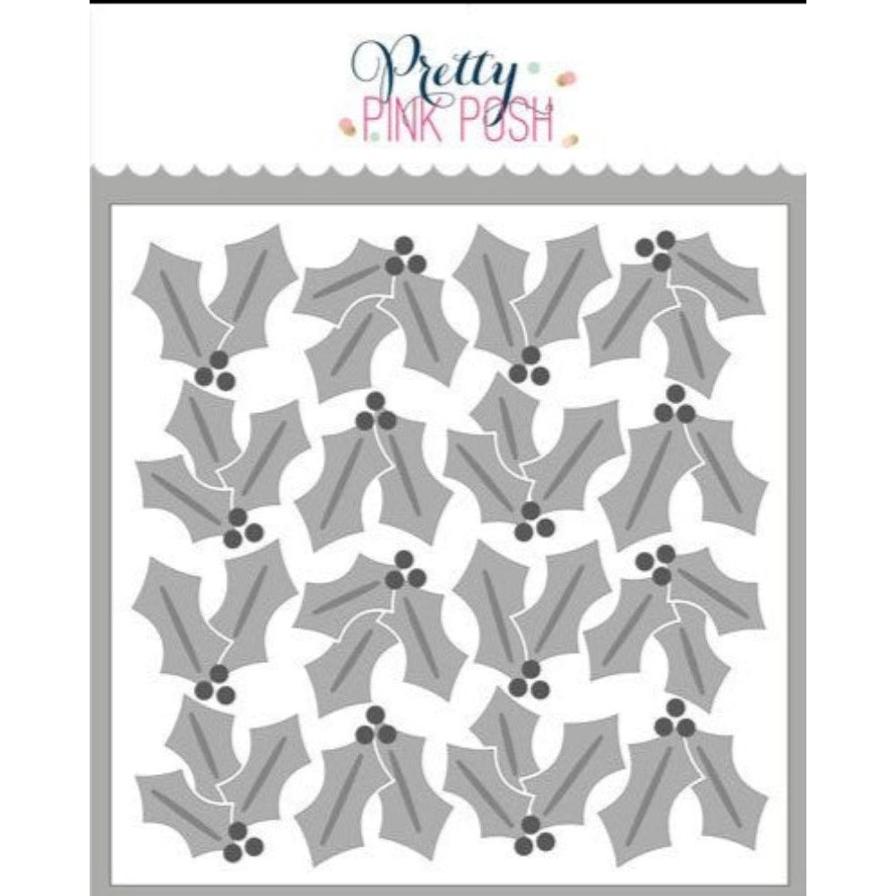 Simon Says Stamp! Pretty Pink Posh HOLLY LAYERED Stencils