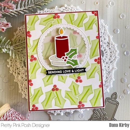 Simon Says Stamp! Pretty Pink Posh HOLLY LAYERED Stencils