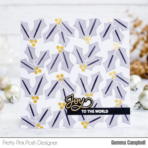 Simon Says Stamp! Pretty Pink Posh HOLLY LAYERED Stencils