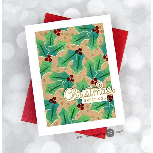 Simon Says Stamp! Pretty Pink Posh HOLLY LAYERED Stencils | color-code:ALT6