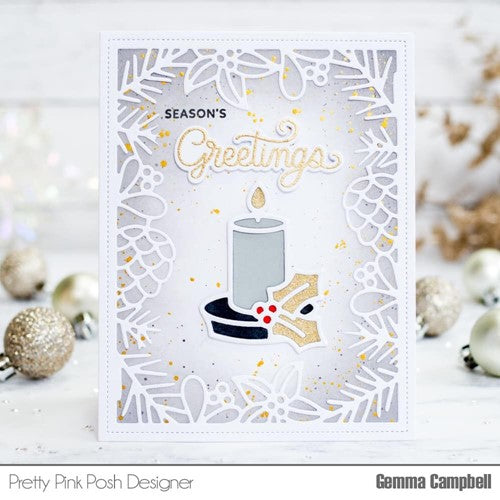 Simon Says Stamp! Pretty Pink Posh HOLIDAY SCRIPTS Clear Stamps