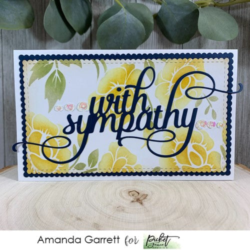 Simon Says Stamp! Picket Fence Studios PEONIES 6 x 6 Stencil sc137*