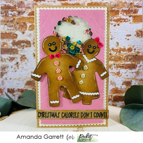 Simon Says Stamp! Picket Fence Studios GINGERBREAD PEOPLE Sequin Mix Plus sqc122