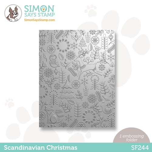 Simon Says Stamp! Simon Says Stamp Embossing Folder SCANDINAVIAN CHRISTMAS sf244