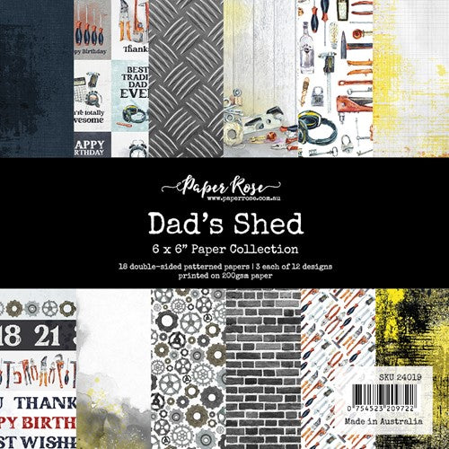 Simon Says Stamp! Paper Rose DAD’S SHED 6x6 Paper Pad 24019