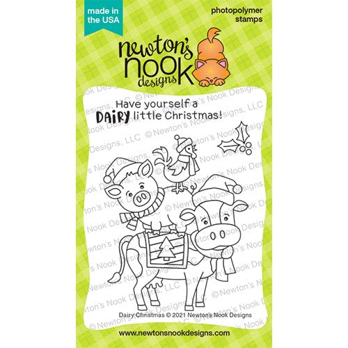 Simon Says Stamp! Newton's Nook Designs DAIRY CHRISTMAS Clear Stamps NN2110S03