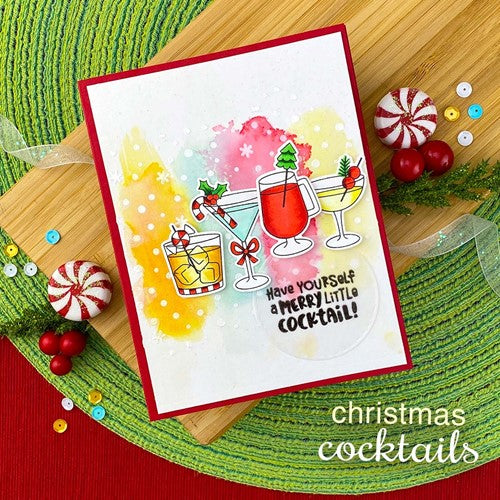 Simon Says Stamp! Newton's Nook Designs CHRISTMAS COCKTAILS Clear Stamps NN2110S05