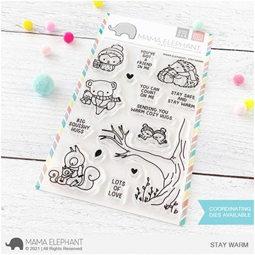 Simon Says Stamp! Mama Elephant Clear Stamps STAY WARM