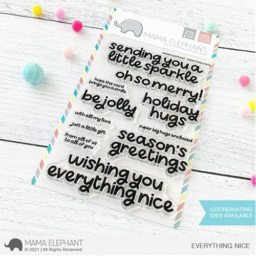 Simon Says Stamp! Mama Elephant Clear Stamps EVERYTHING NICE