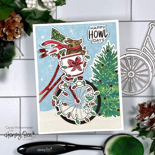 Simon Says Stamp! Honey Bee RIDING BY HOLIDAY STYLE Clear Stamp Set hbst389* | color-code:ALT01