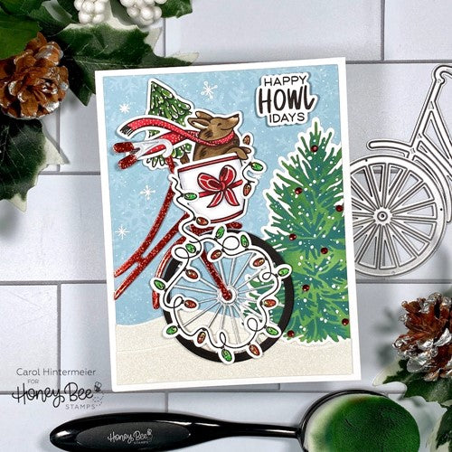 Simon Says Stamp! Honey Bee RIDING BY HOLIDAY STYLE Clear Stamp Set hbst389* | color-code:ALT01
