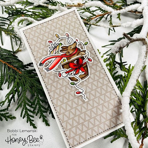 Simon Says Stamp! Honey Bee RIDING BY HOLIDAY STYLE Clear Stamp Set hbst389* | color-code:ALT02