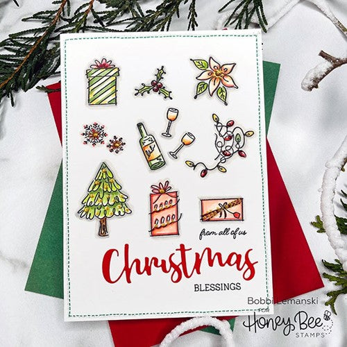 Simon Says Stamp! Honey Bee RIDING BY HOLIDAY STYLE Clear Stamp Set hbst389* | color-code:ALT03