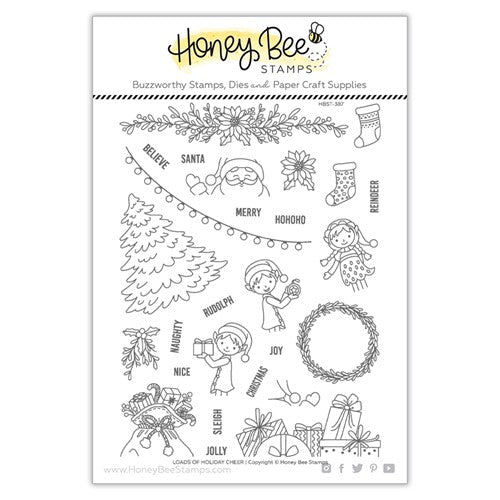 Simon Says Stamp! Honey Bee LOADS OF HOLIDAY CHEER Clear Stamp Set hbst387